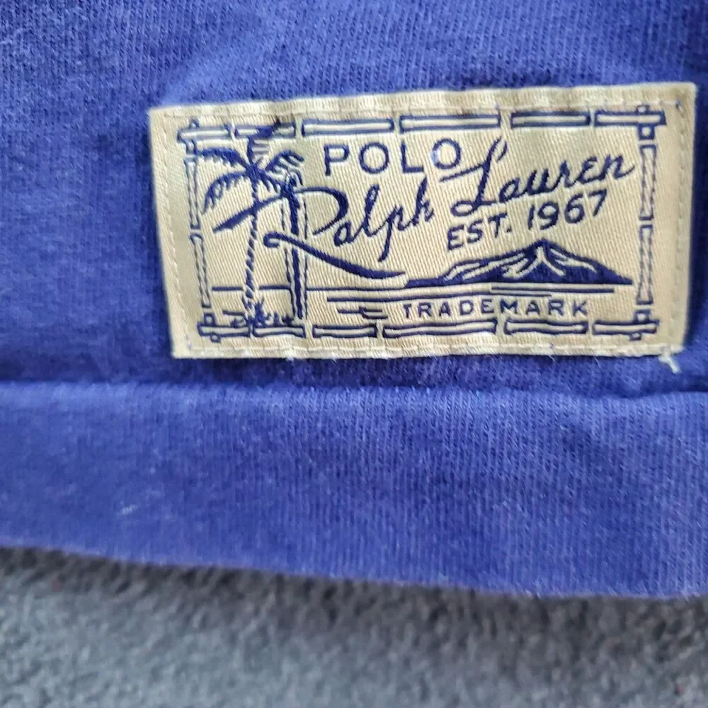 Vtg Polo Ralph Lauren TShirt Men XL TG Surf Club Pacific Coast Blue Stencil Navy